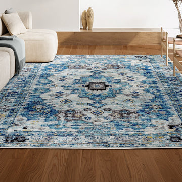 Modern Persian Boho Vintage Medallion Area Rug